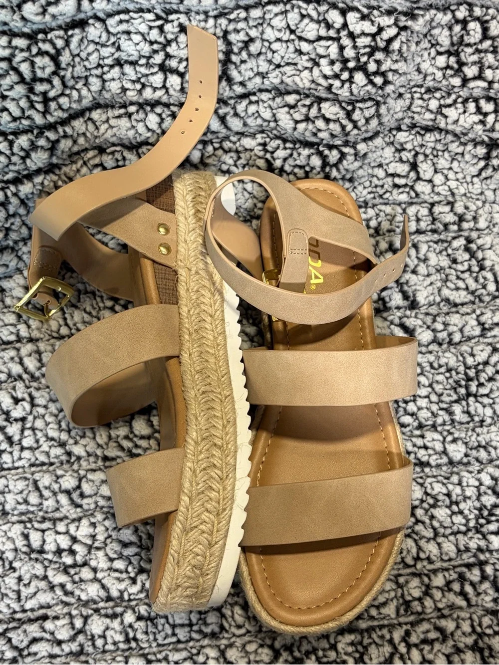 Soda Tan Espadrille Platform Sandals